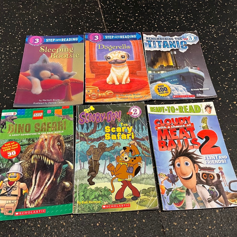 Step into reading level 2 & 3 set of 6 books
